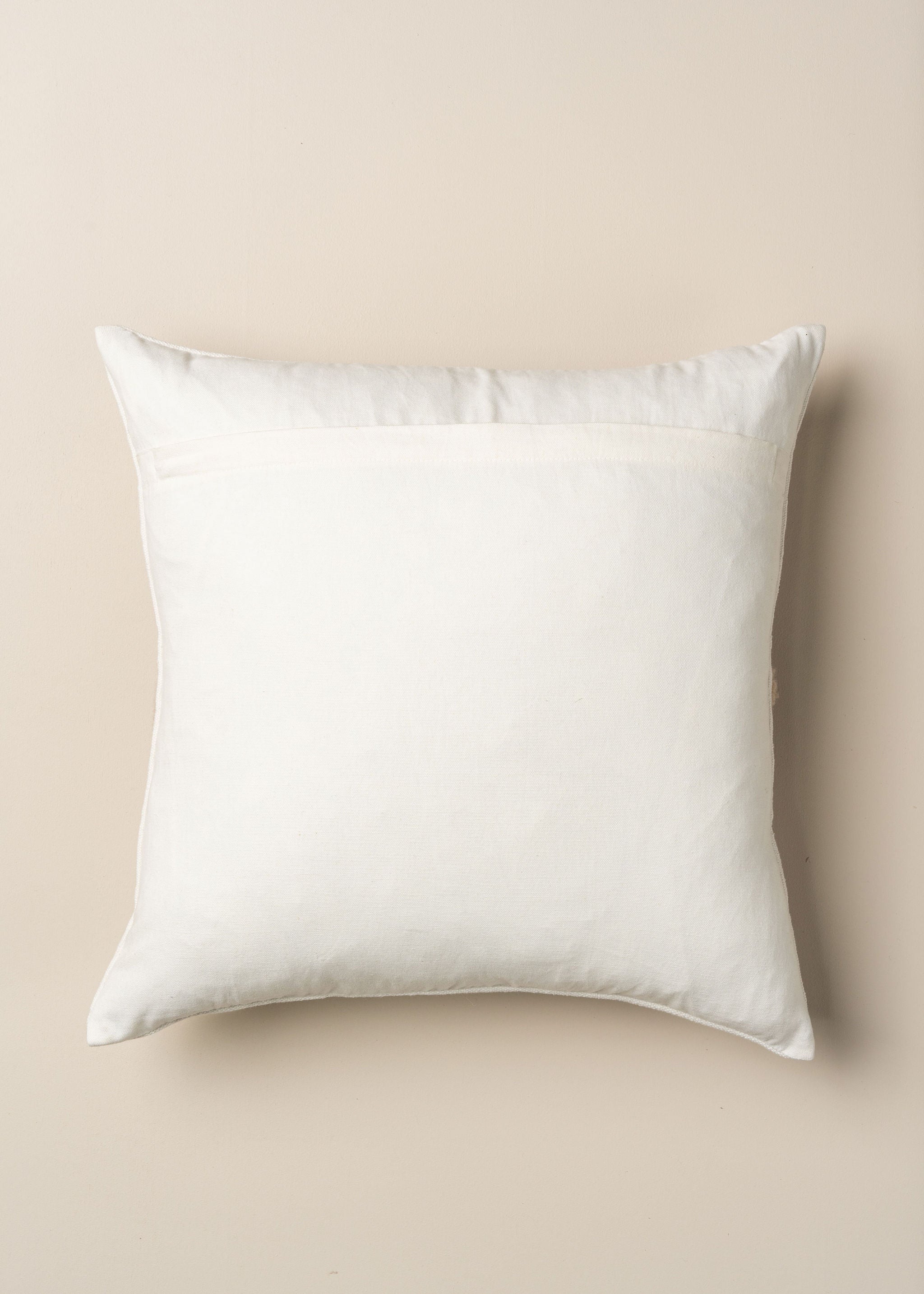 Saarde Abstract Square Cushion | Ecru