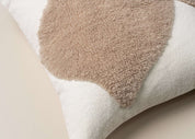 Saarde Abstract Square Cushion | Ecru