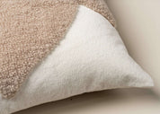 Saarde Abstract Square Cushion | Ecru