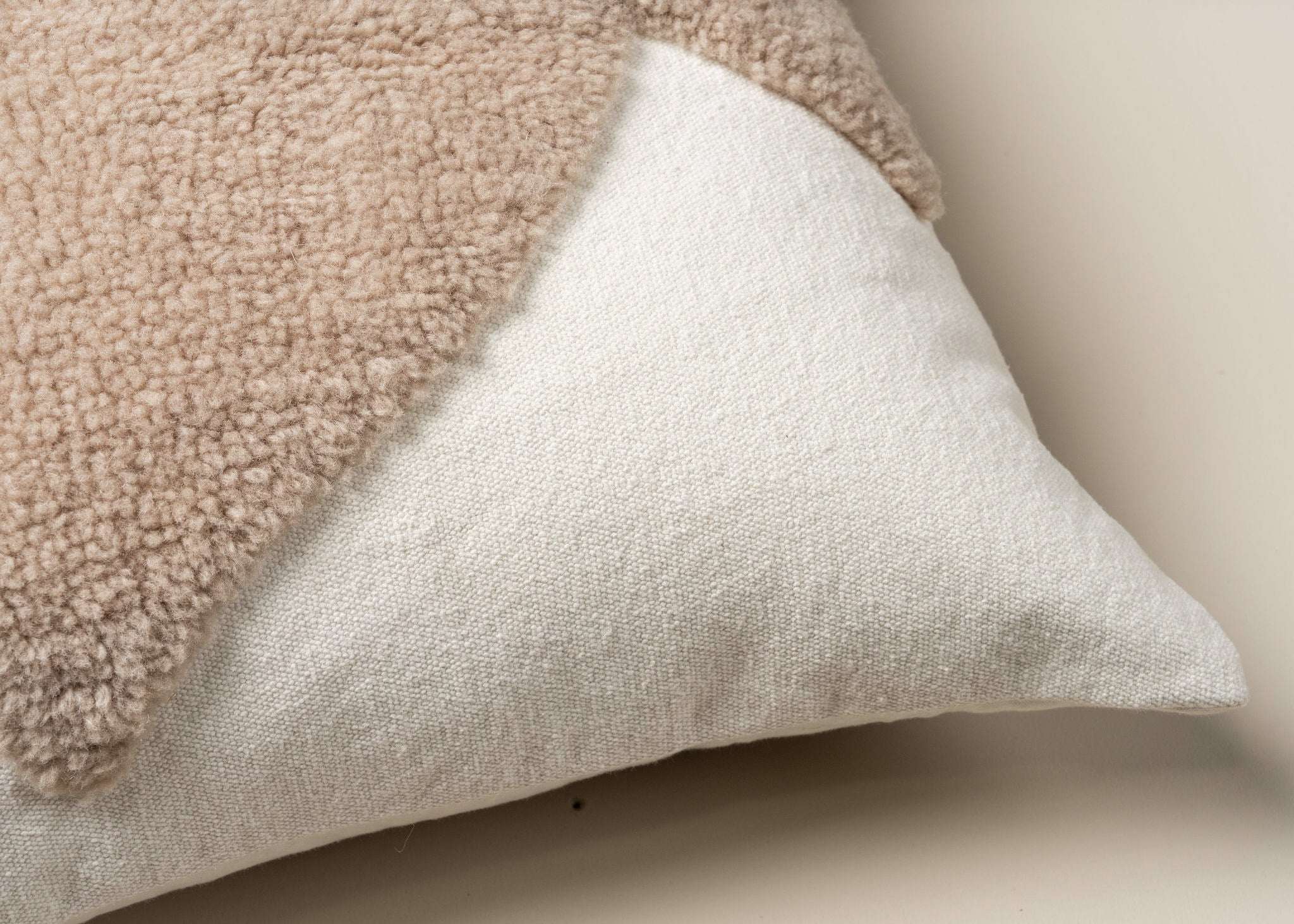 Saarde Abstract Square Cushion | Ecru