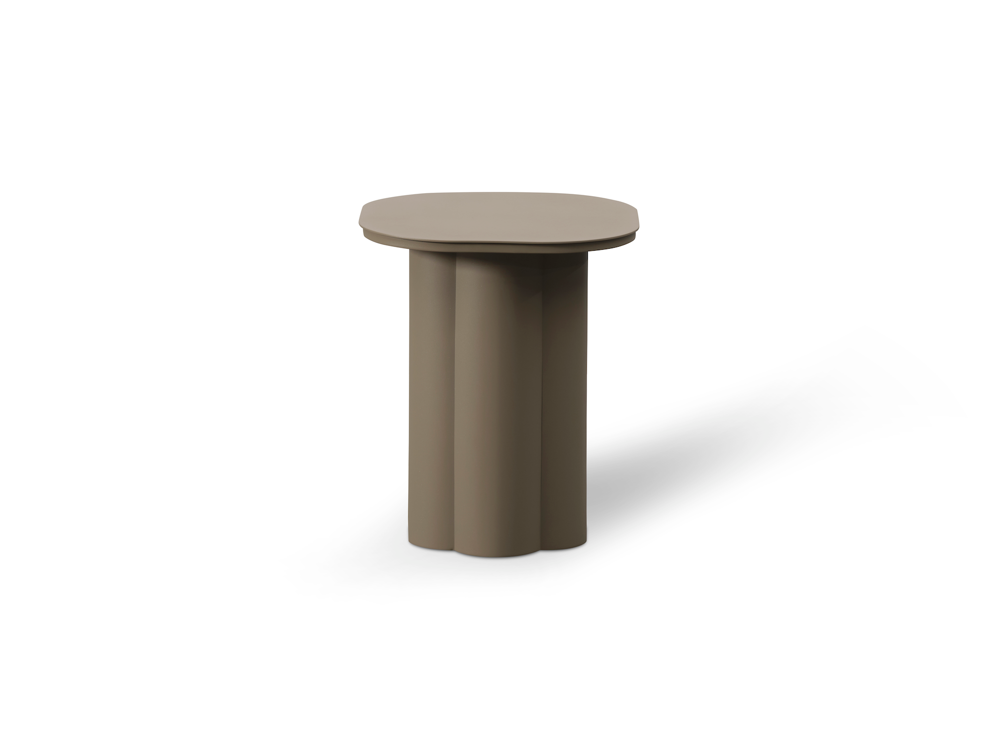 Palm Haus Aluminium Side Coffee Table – Light Taupe