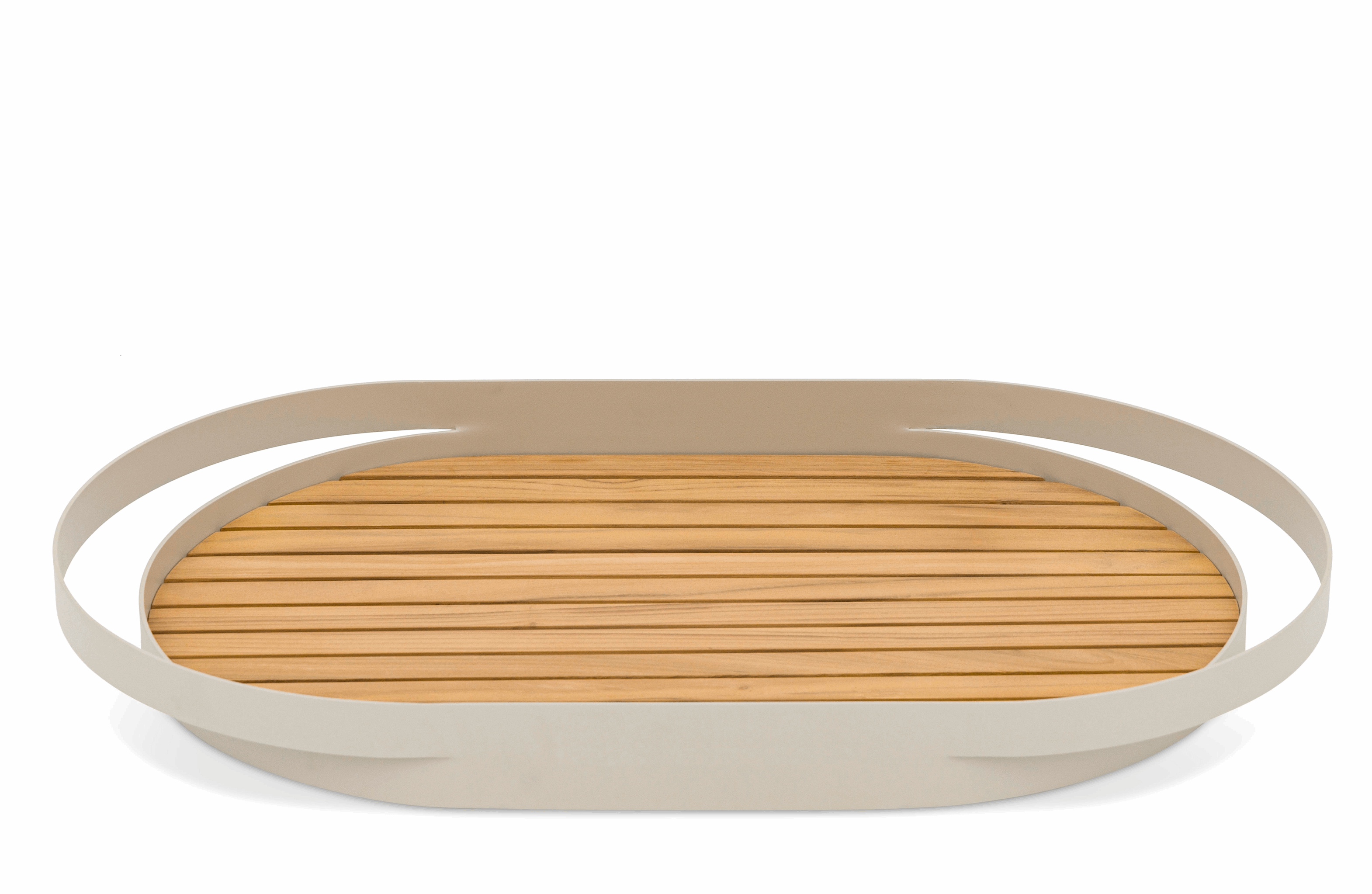 PEBL Cloud Outdoor Tray (Teak & Aluminium)