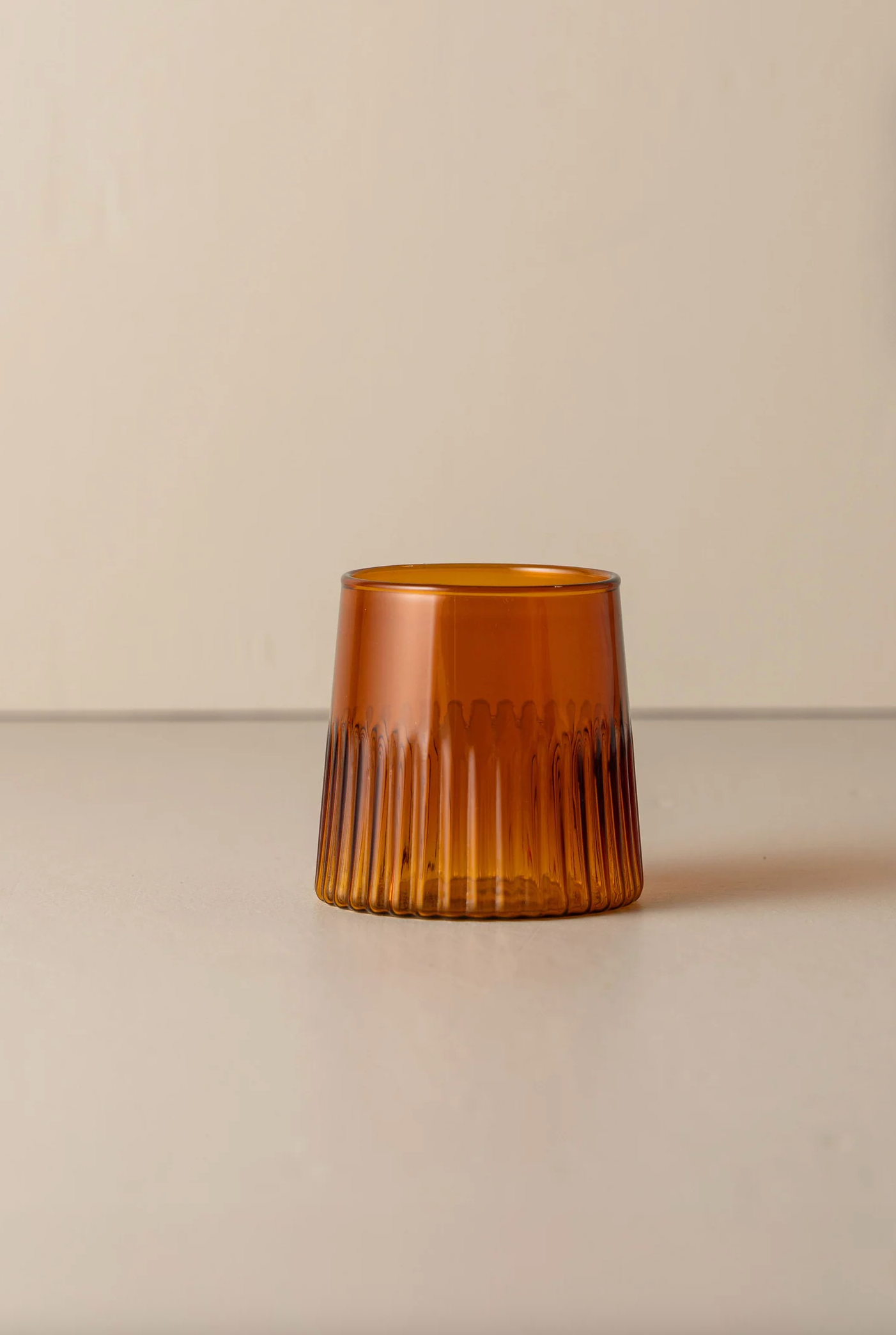 Saarde Kairos Medium Water Glass | Dark Amber | Set of 4