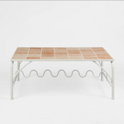 Wira Coffee Table Outdoor Iron White with tiled top