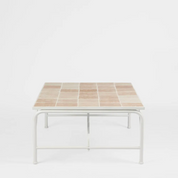 Wira Coffee Table Outdoor Iron White with tiled top
