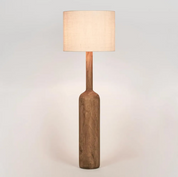 Timber Floor Lamp with Natural Shade