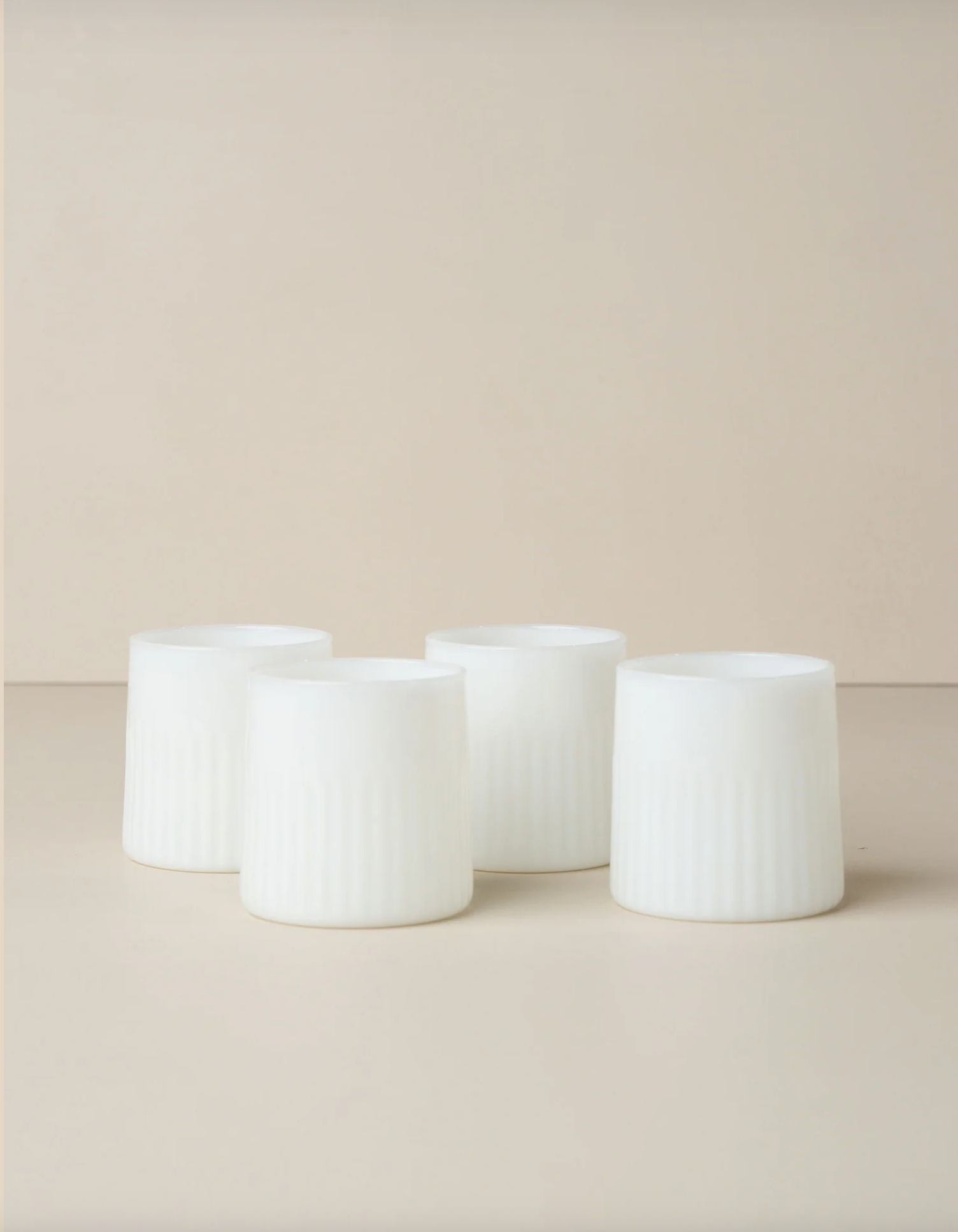 Saarde Kairos Medium Water Glass | Opaque White | Set of 4