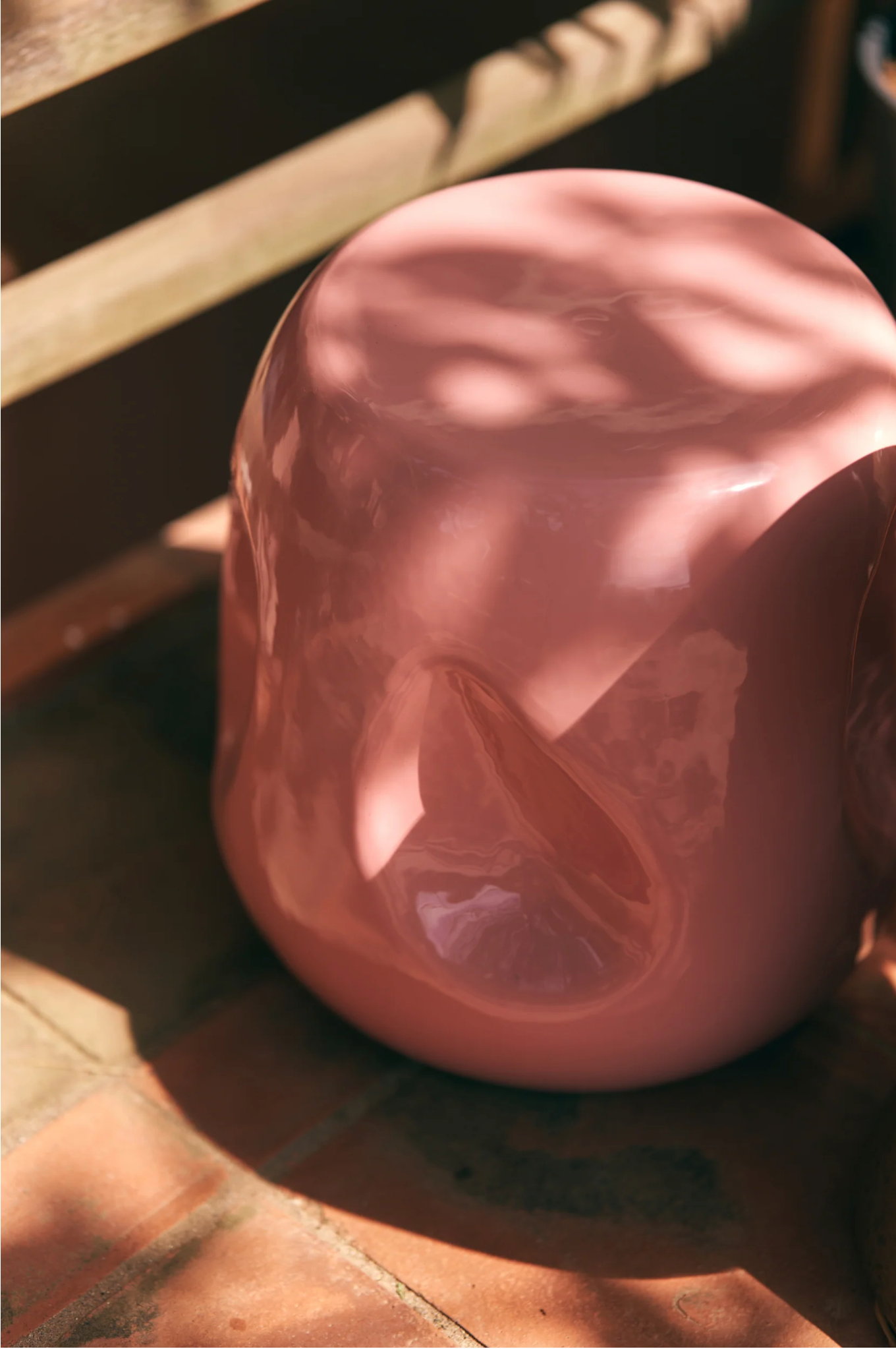 HK Living Currents Ceramic Side Table - Coral