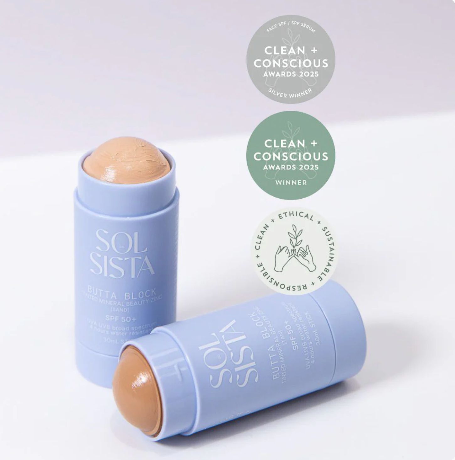 Butta Block™️ Mineral Tinted SPF50+ Sunscreen Balm - SAND FAIR