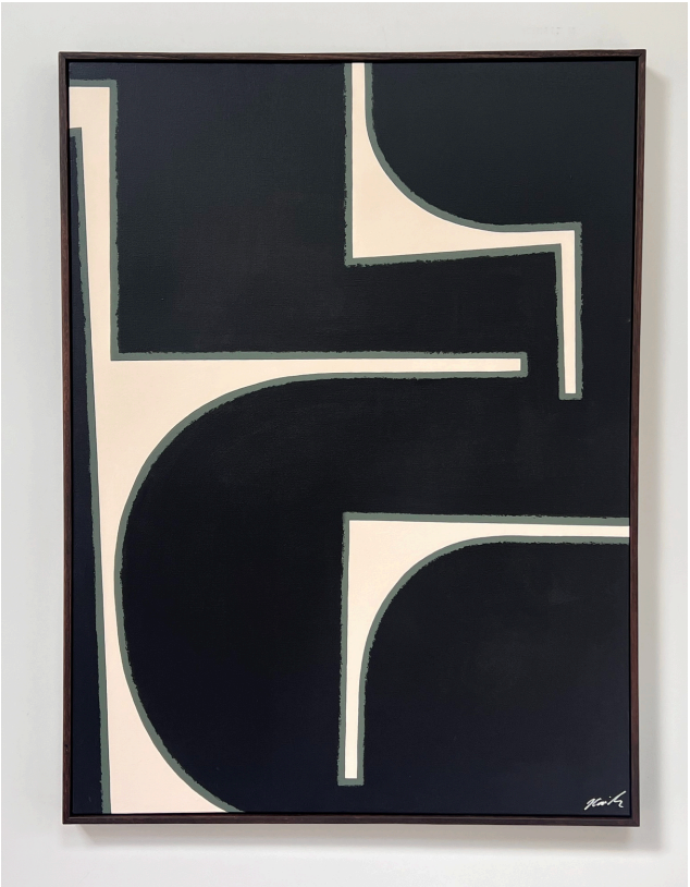 ARTWORK - Composition with Green- Jo Cardiff - Local Noosa Artist