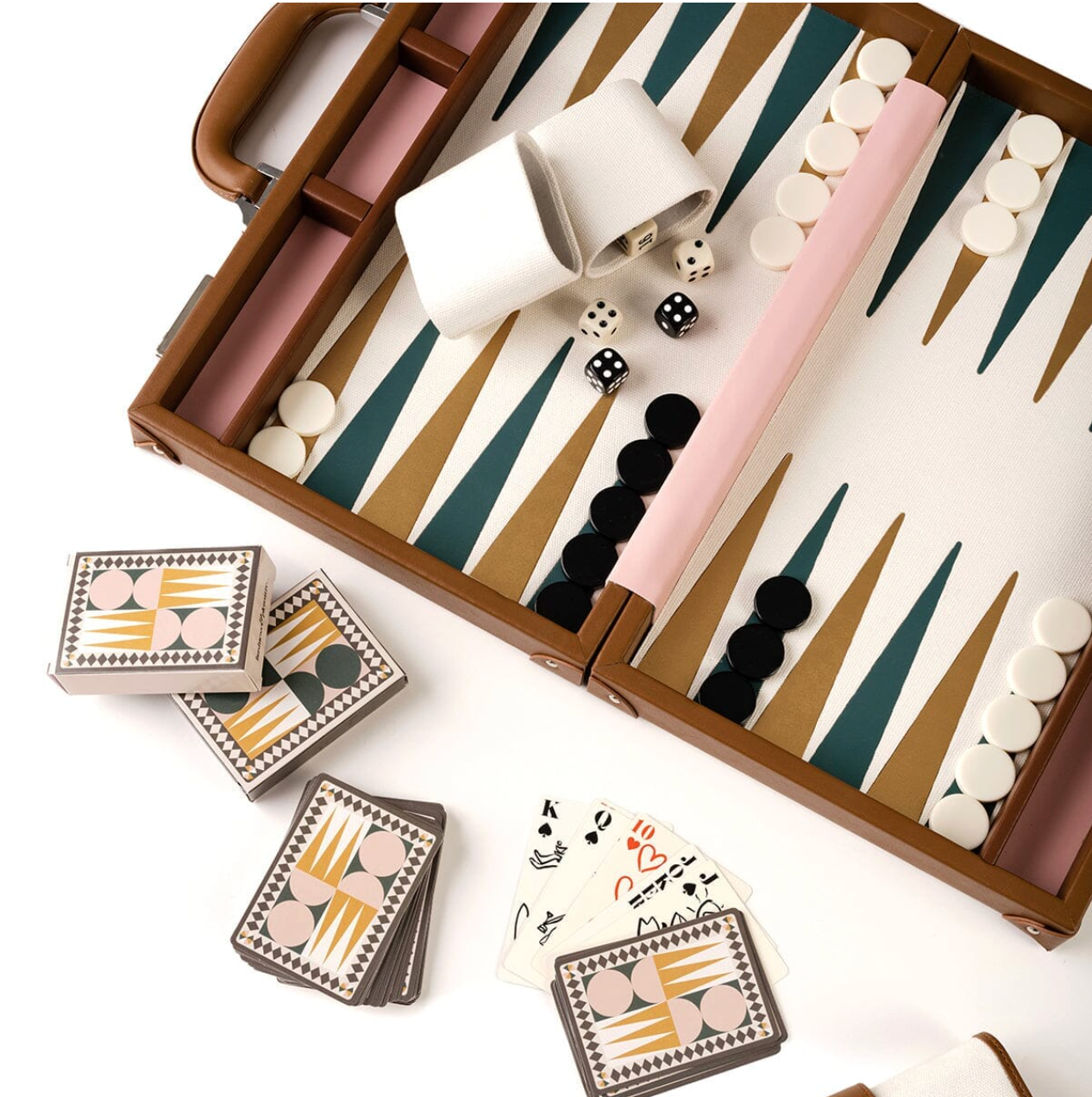 Business & Pleasure - The Backgammon Set - Antique White