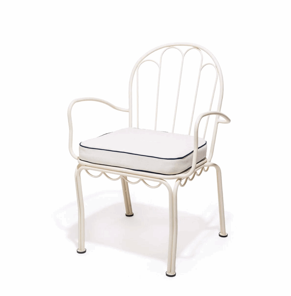 Business & Pleasure The Al Fresco Chair Cushion - Rivie White