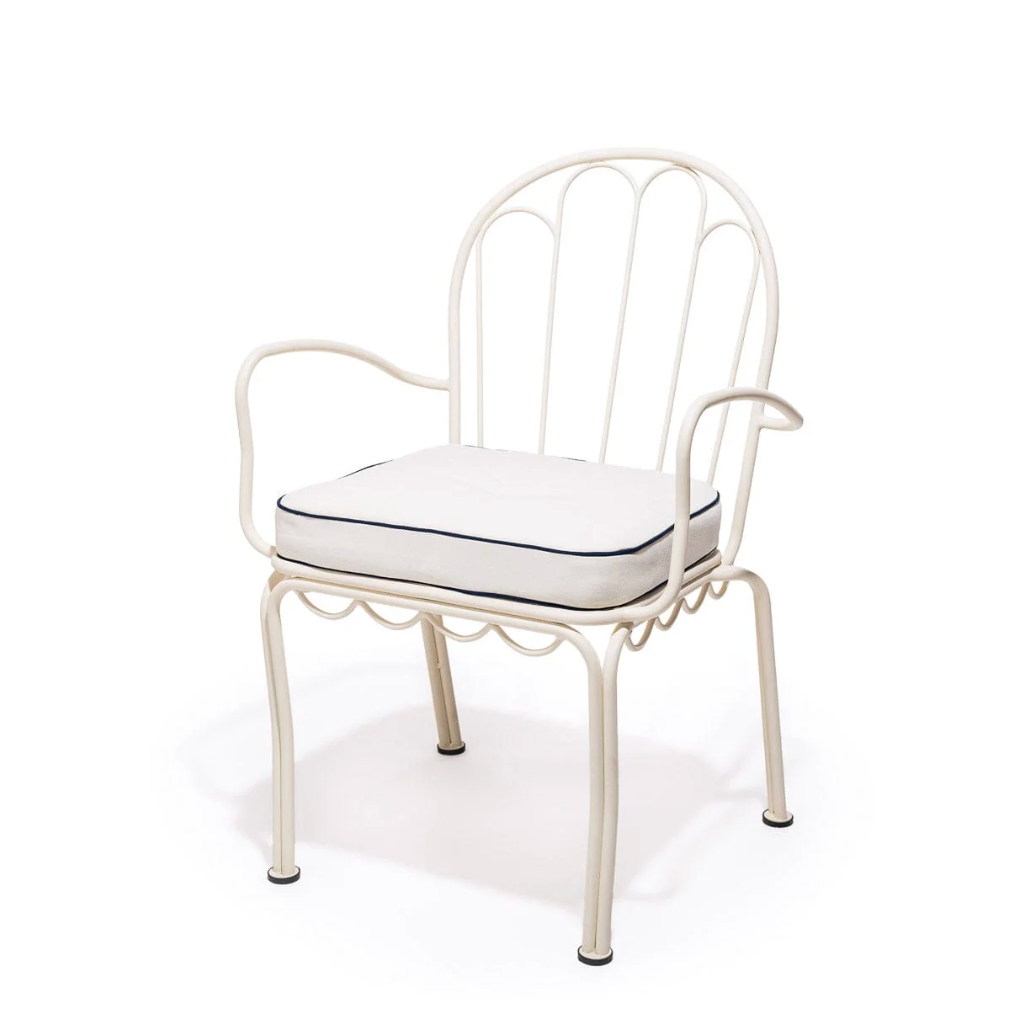 Business & Pleasure The Al Fresco Chair Cushion - Rivie White