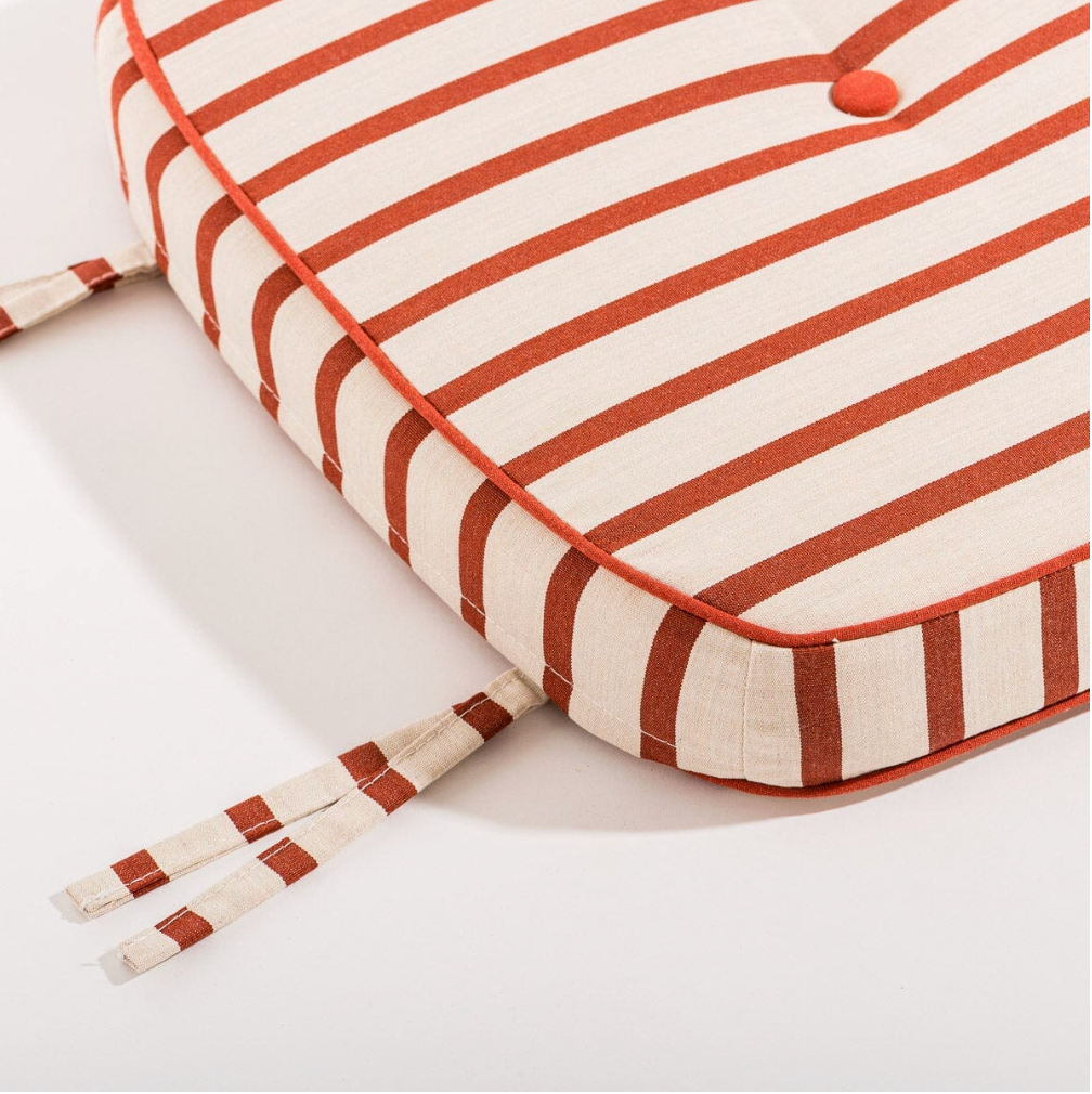 Business & Pleasure The Al Fresco Dining Chair Cushion - Monaco Le Sirenuse Stripe