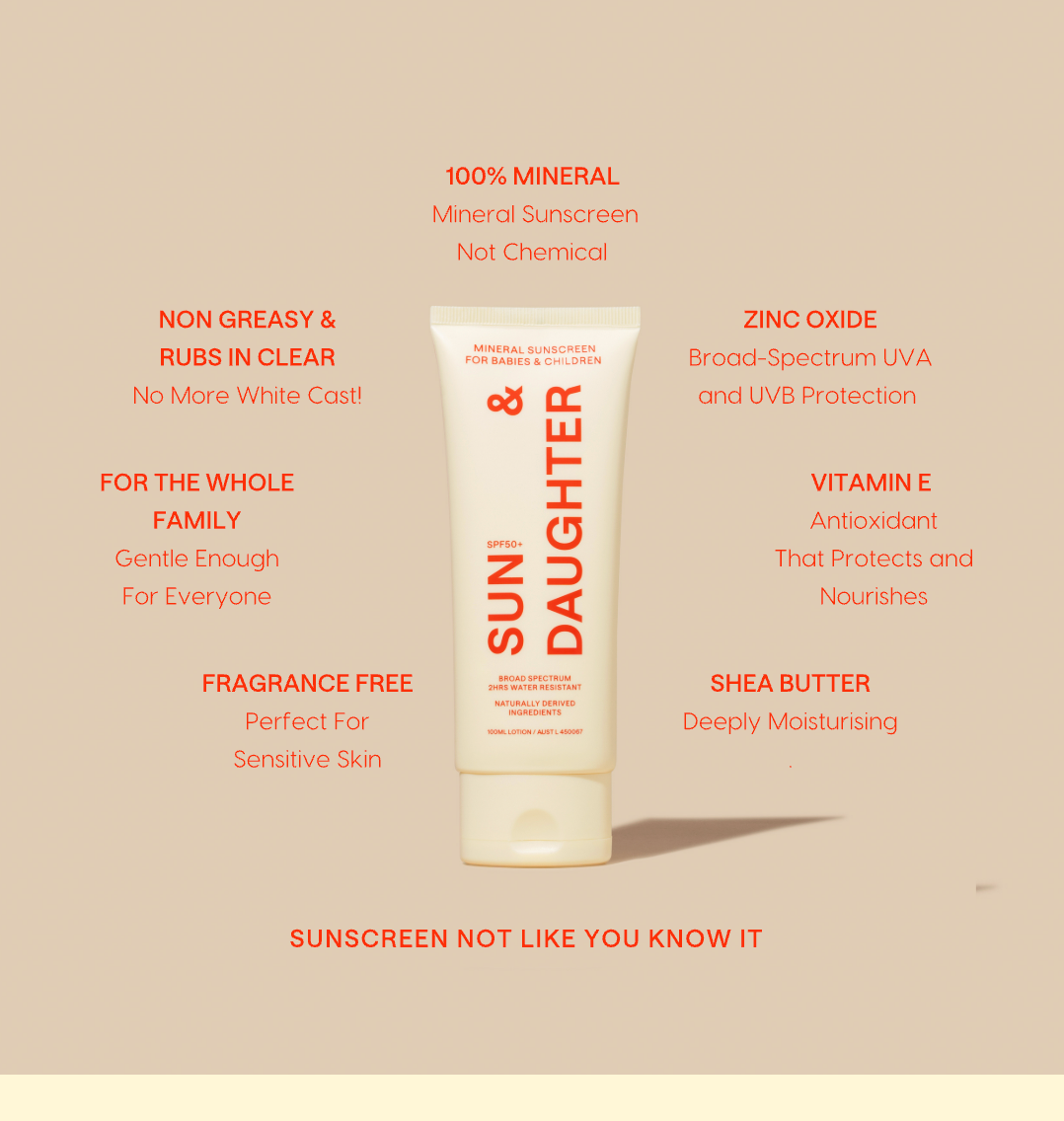 Sun & Daughter SPF50+ MINERAL SUNSCREEN FOR BABIES & CHILDREN
