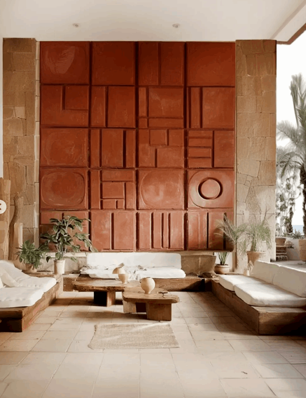 Custom Artwork - Sculptural Terracotta Wall Panel