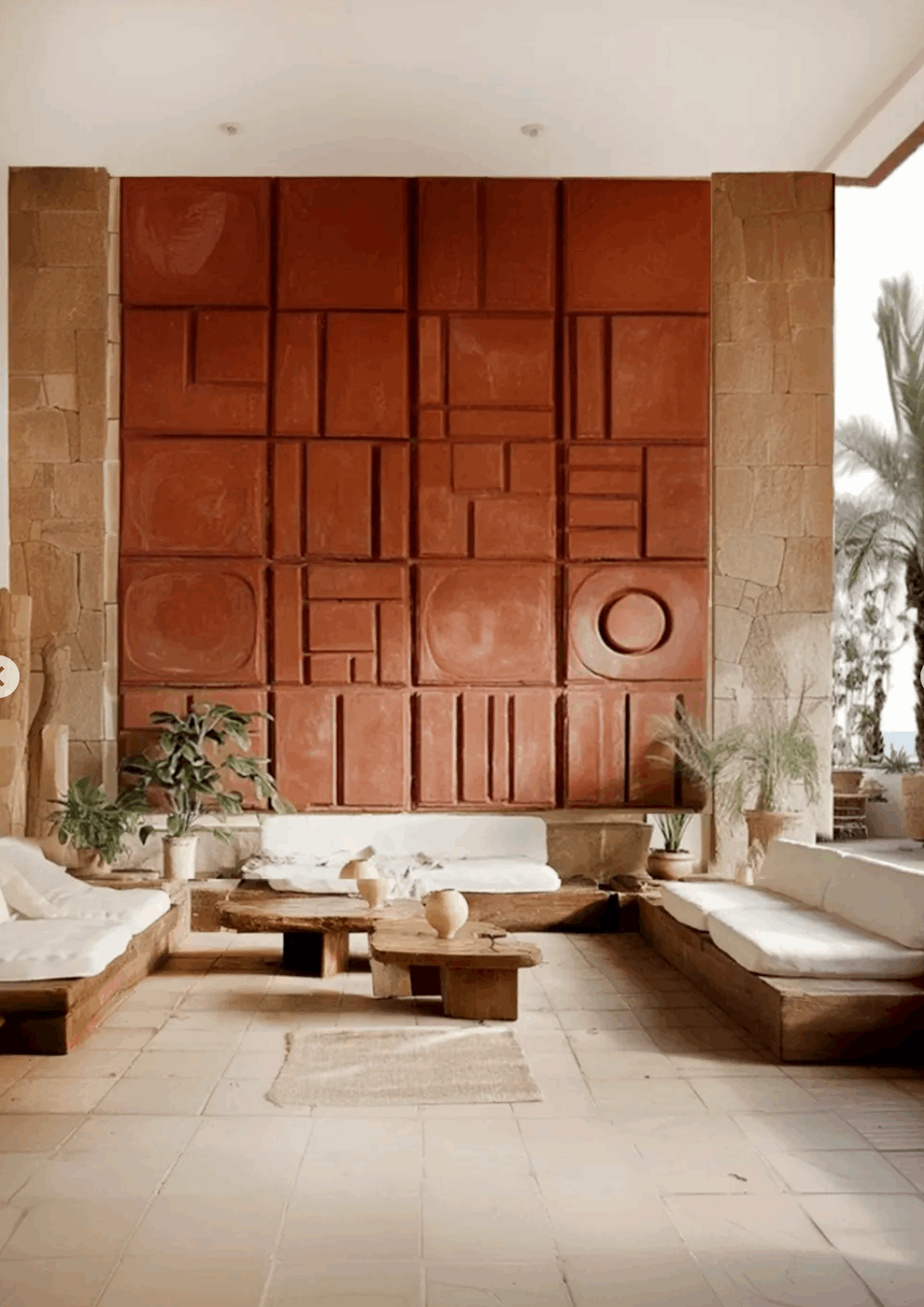 Custom Artwork - Sculptural Terracotta Wall Panel