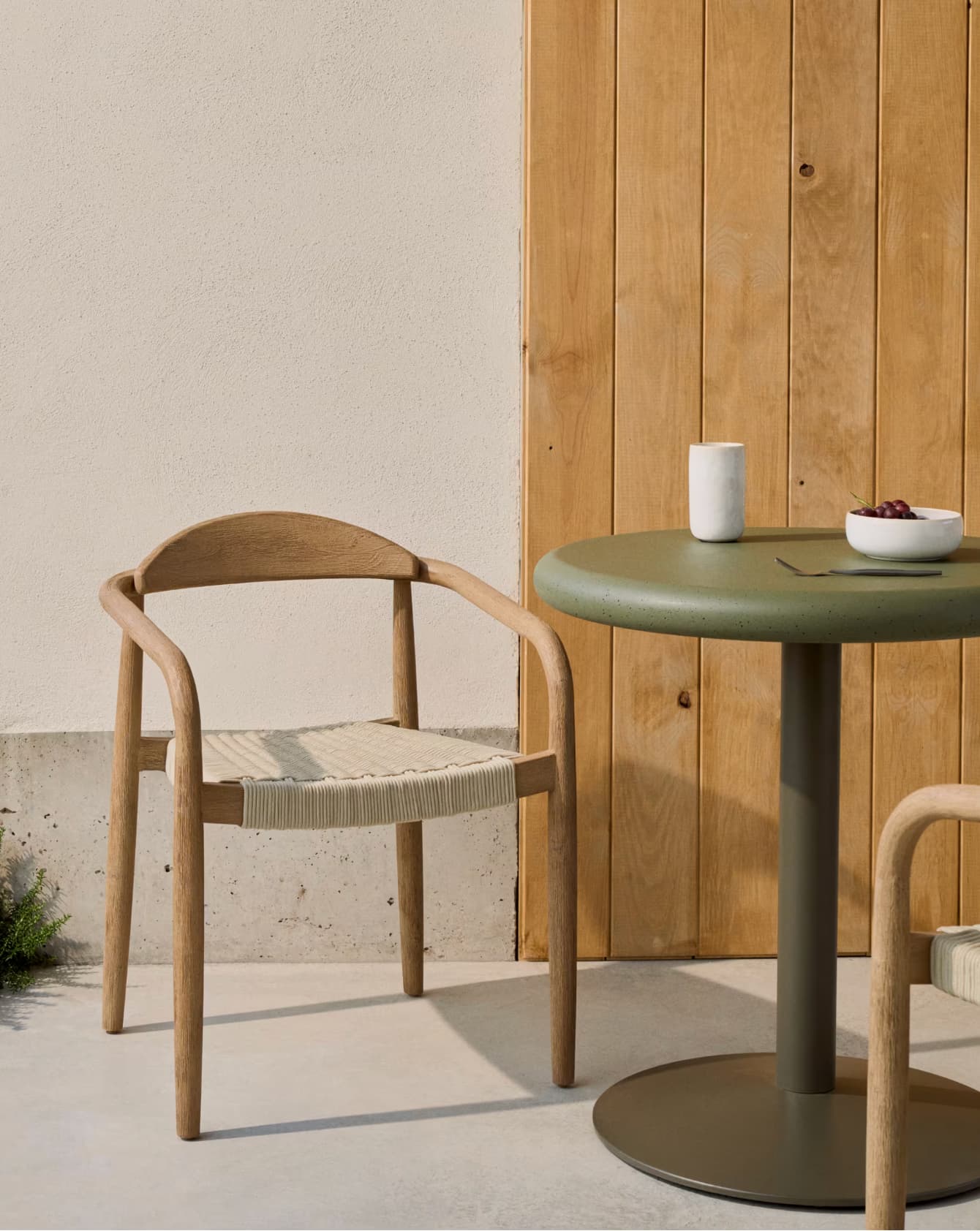 Nara Acacia Outdoor Dining Chair - Ecru Rope