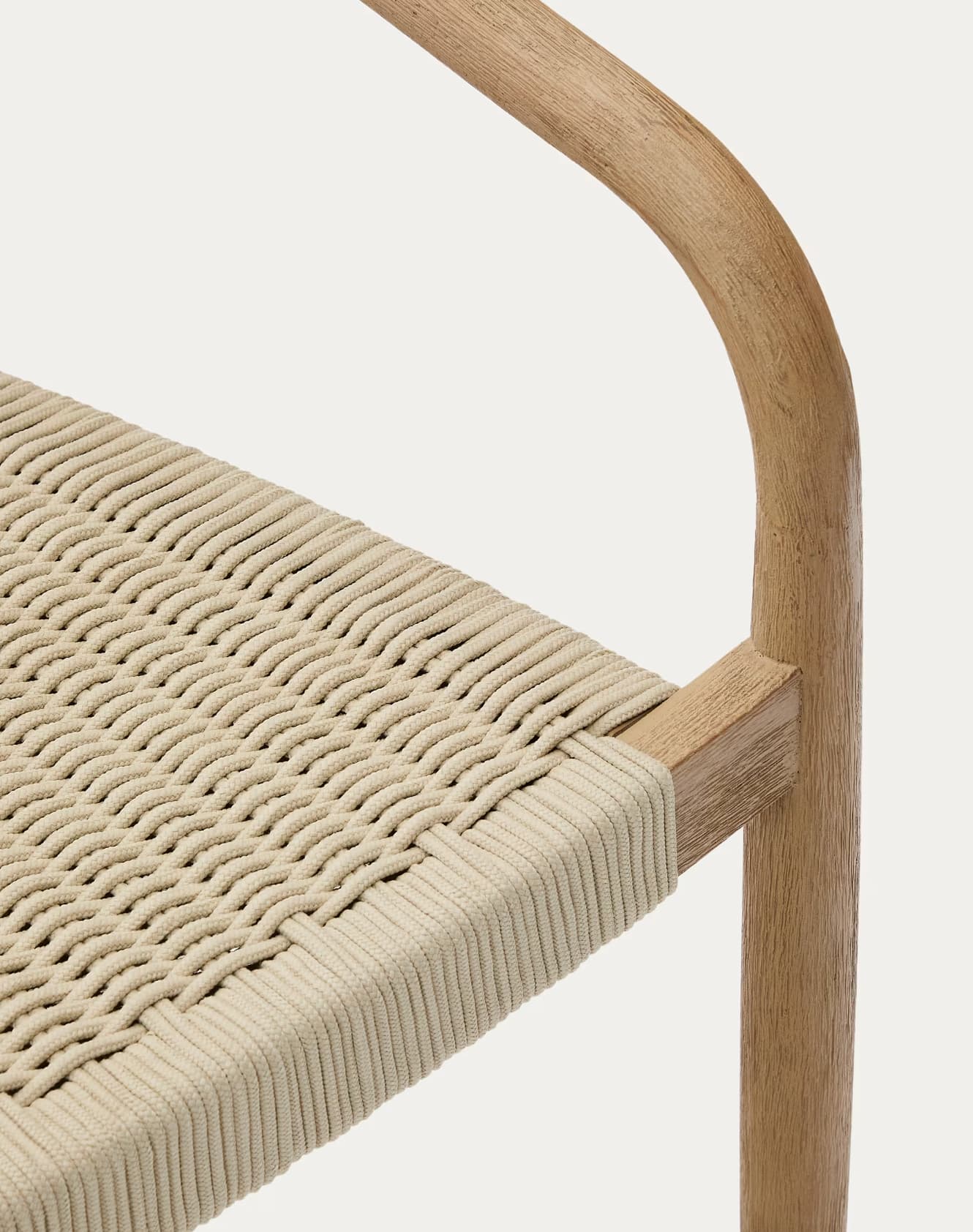 Nara Acacia Outdoor Dining Chair - Ecru Rope
