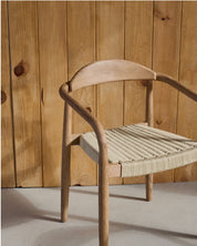 Nara Acacia Outdoor Dining Chair - Ecru Rope