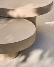 Avala Cement Round Coffee Table - Beige