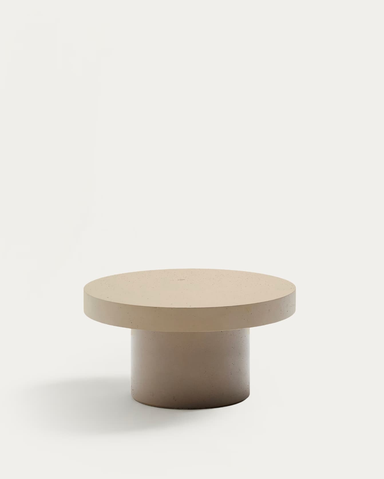 Avala Cement Round Coffee Table - Beige