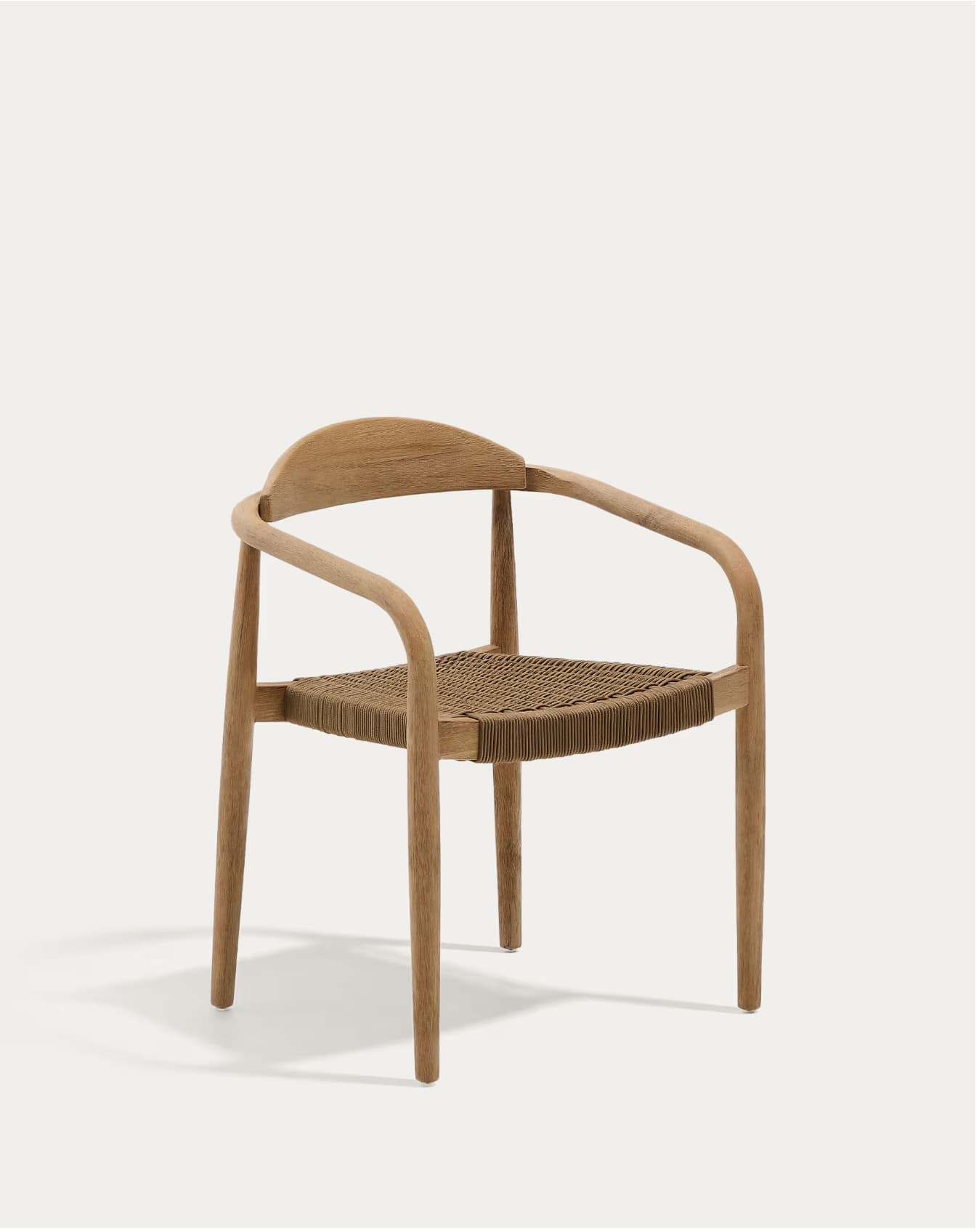 Nara Outdoor Dining Chair - Natural Acacia & Beige Rope
