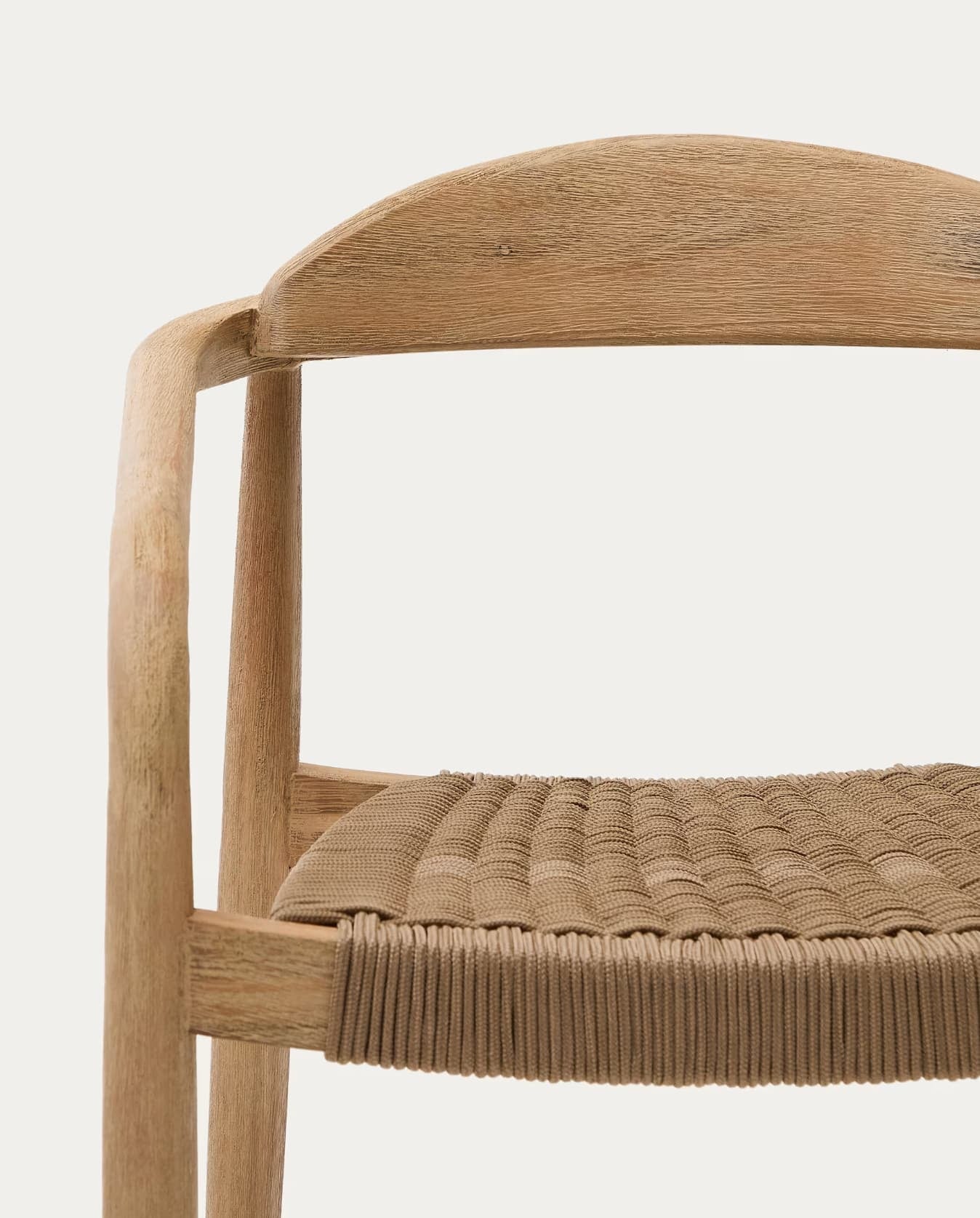 Nara Outdoor Dining Chair - Natural Acacia & Beige Rope