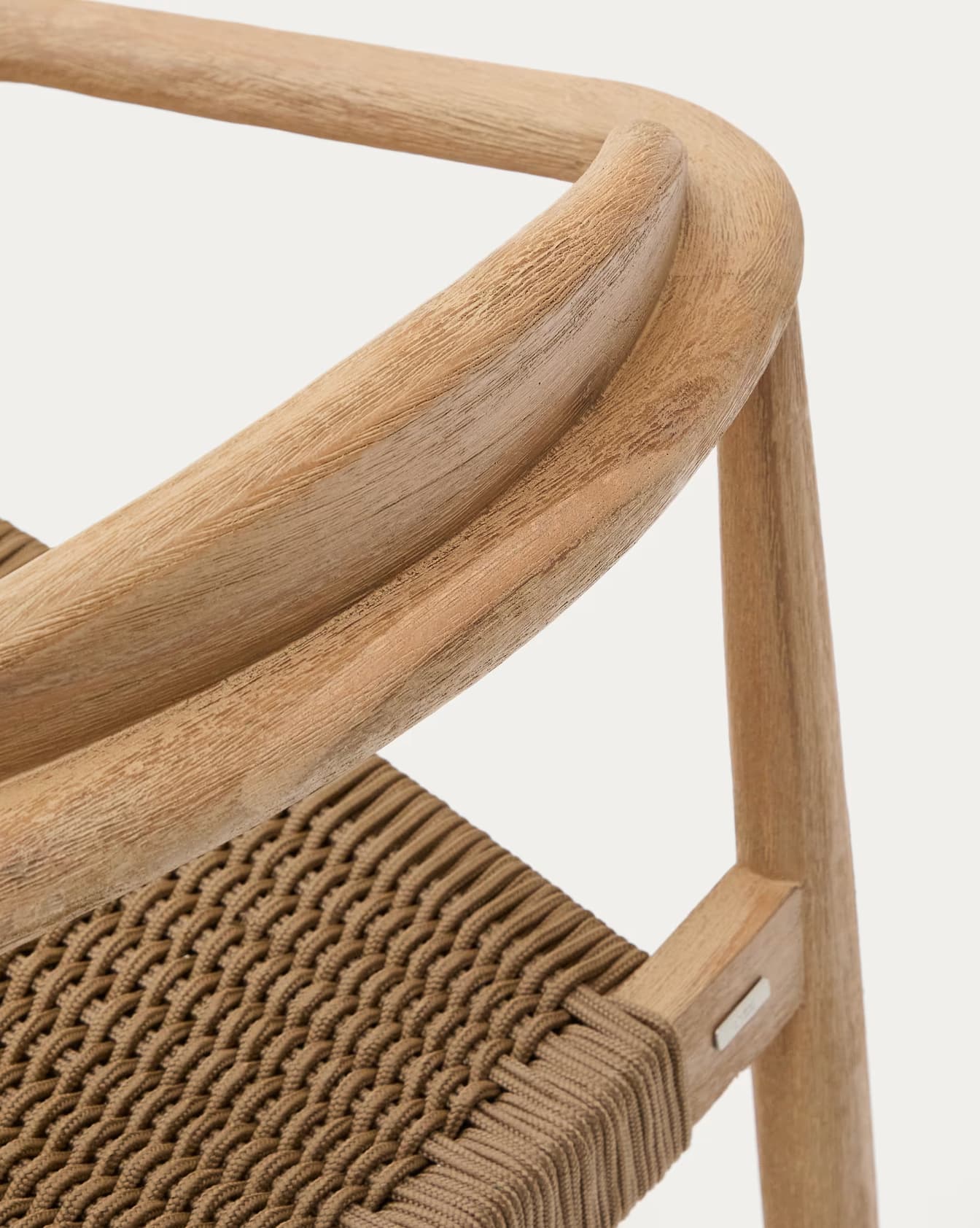 Nara Outdoor Dining Chair - Natural Acacia & Beige Rope