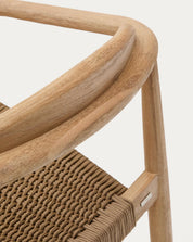 Nara Outdoor Dining Chair - Natural Acacia & Beige Rope