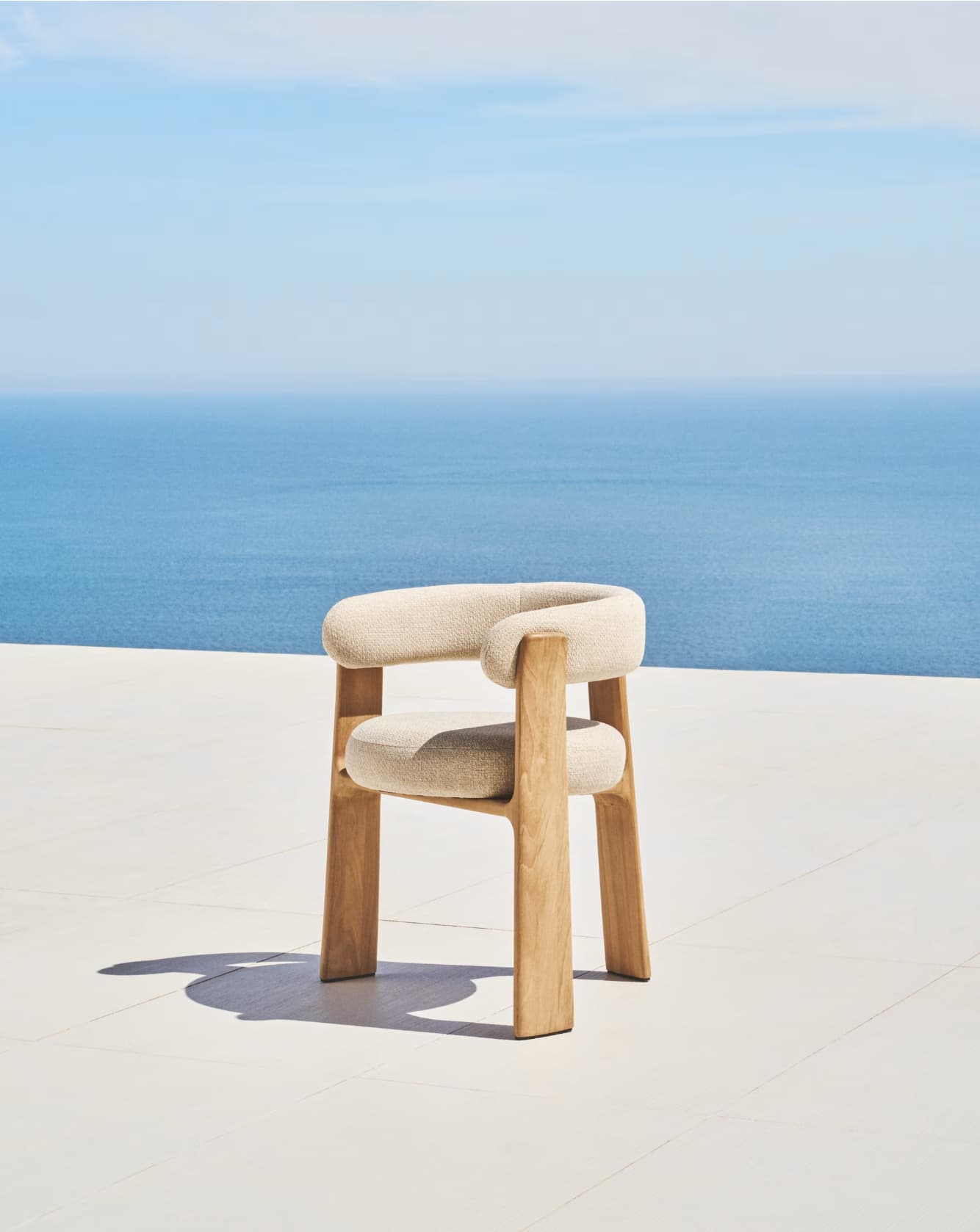 Harbour Outdoor Chair - Natural Teak & Beige