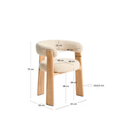 Harbour Outdoor Chair - Natural Teak & Beige