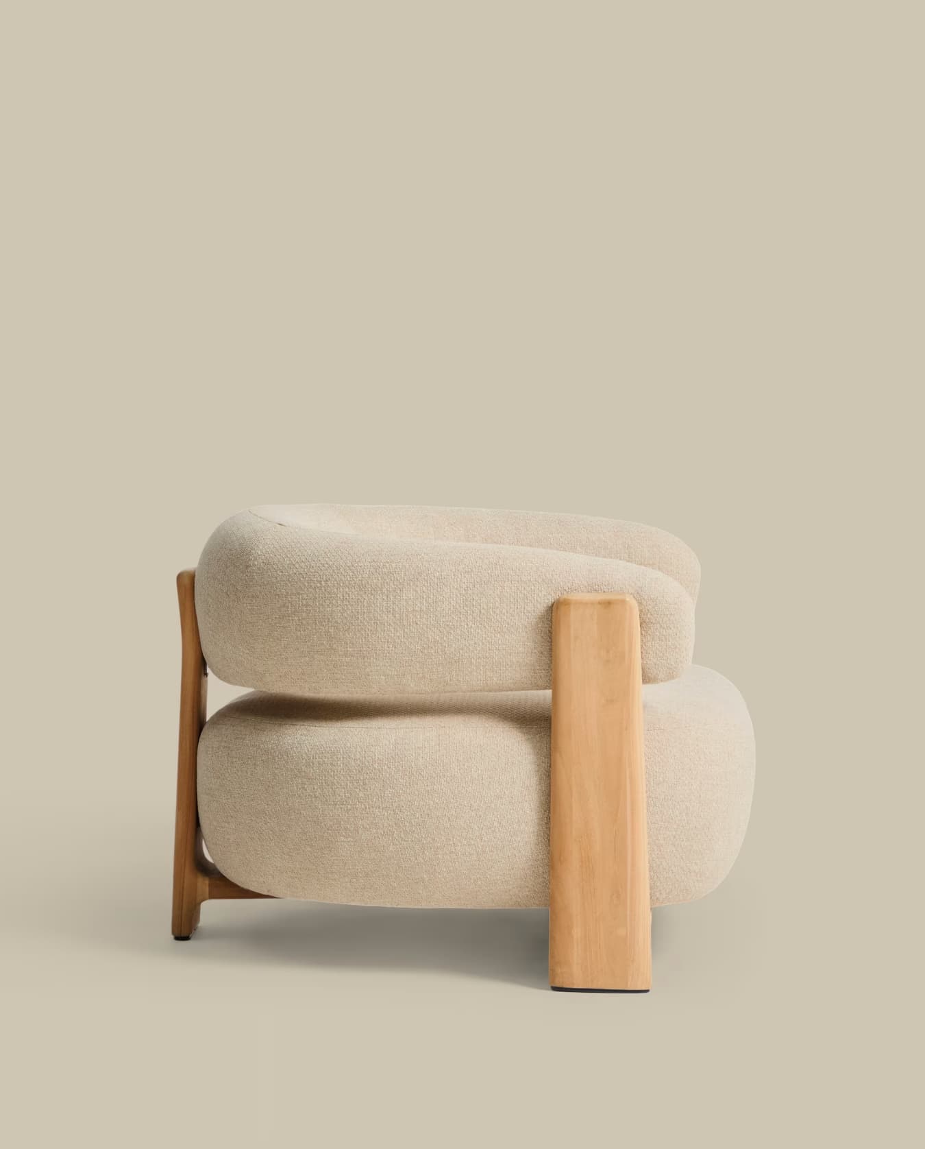 Harbour Outdoor Armchair - Natural Teak & Beige