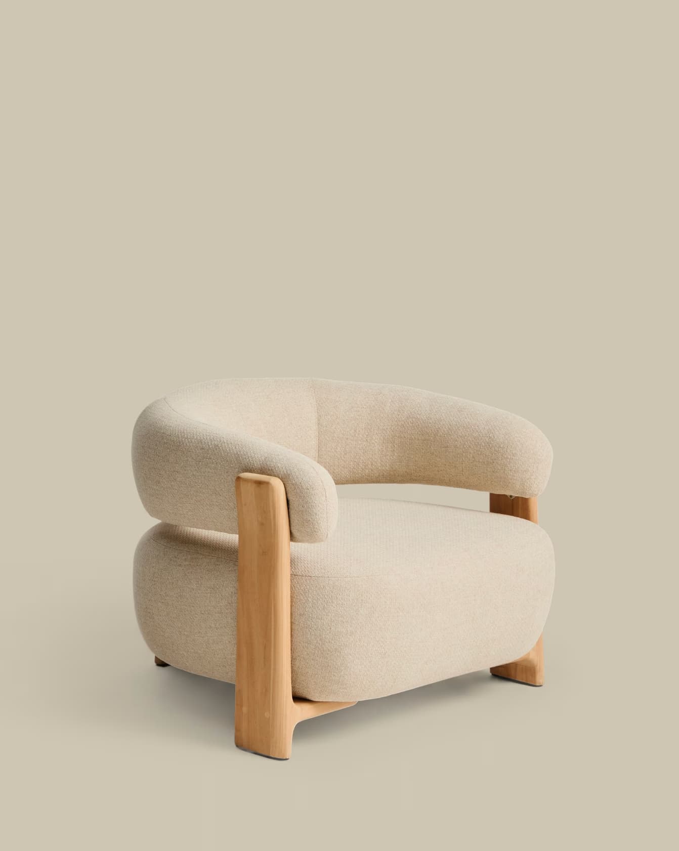 Harbour Outdoor Armchair - Natural Teak & Beige