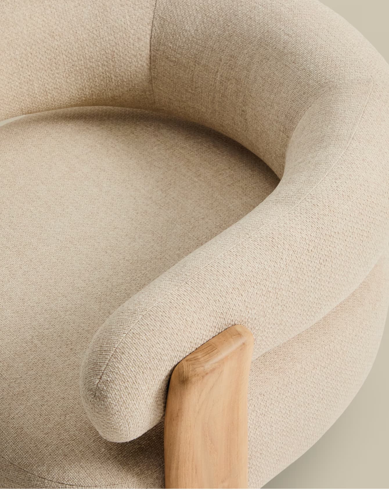 Harbour Outdoor Armchair - Natural Teak & Beige