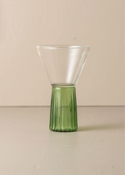 Saarde Kairos Wine Glass | Clear/green
