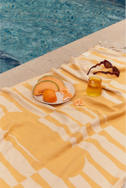 Saarde Totem Turkish Beach Towel | Honey