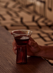 Saarde Kairos Wine Glass | Clear/Dark Amber