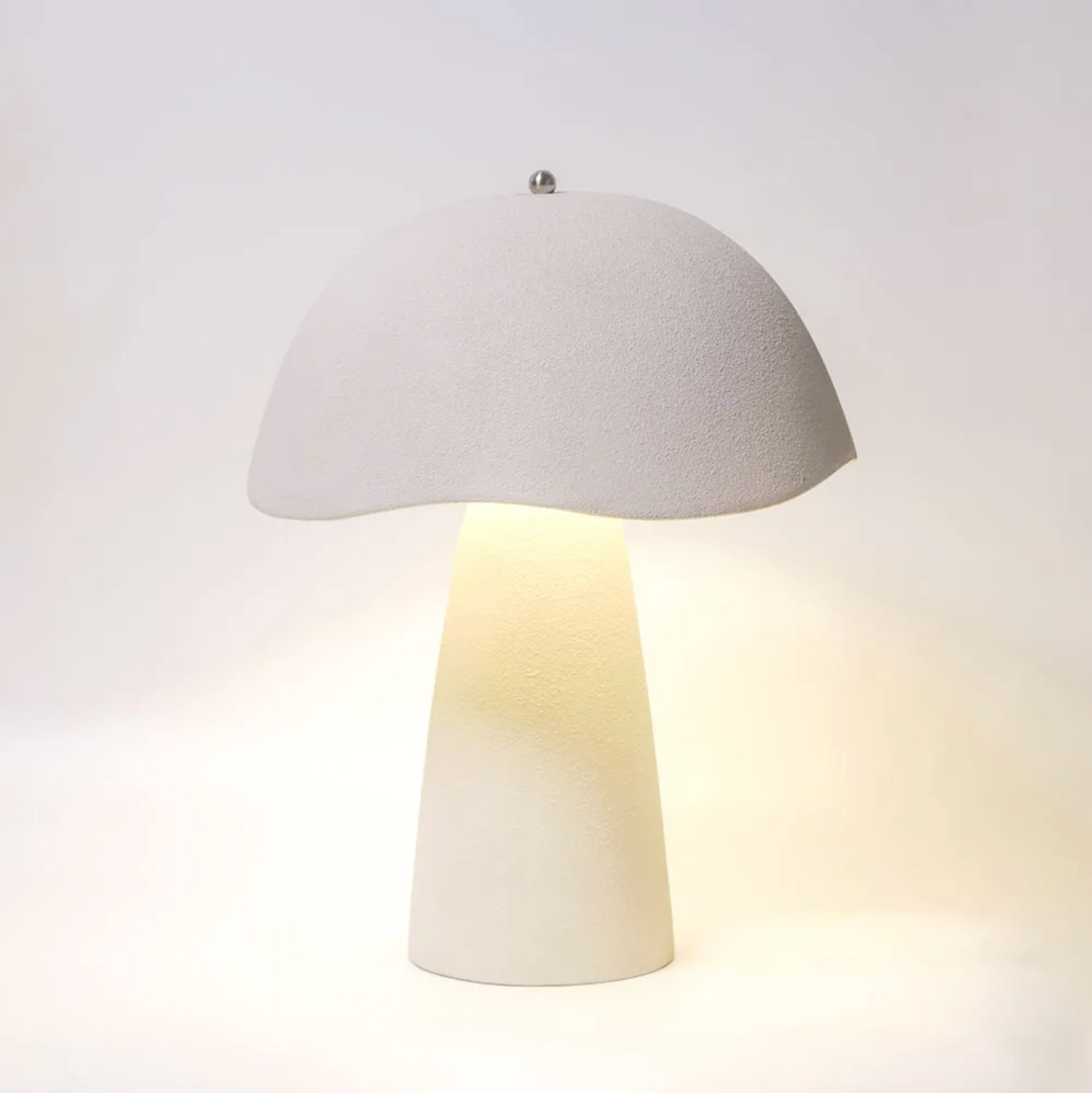 Mushroom Table Lamp - Chalk