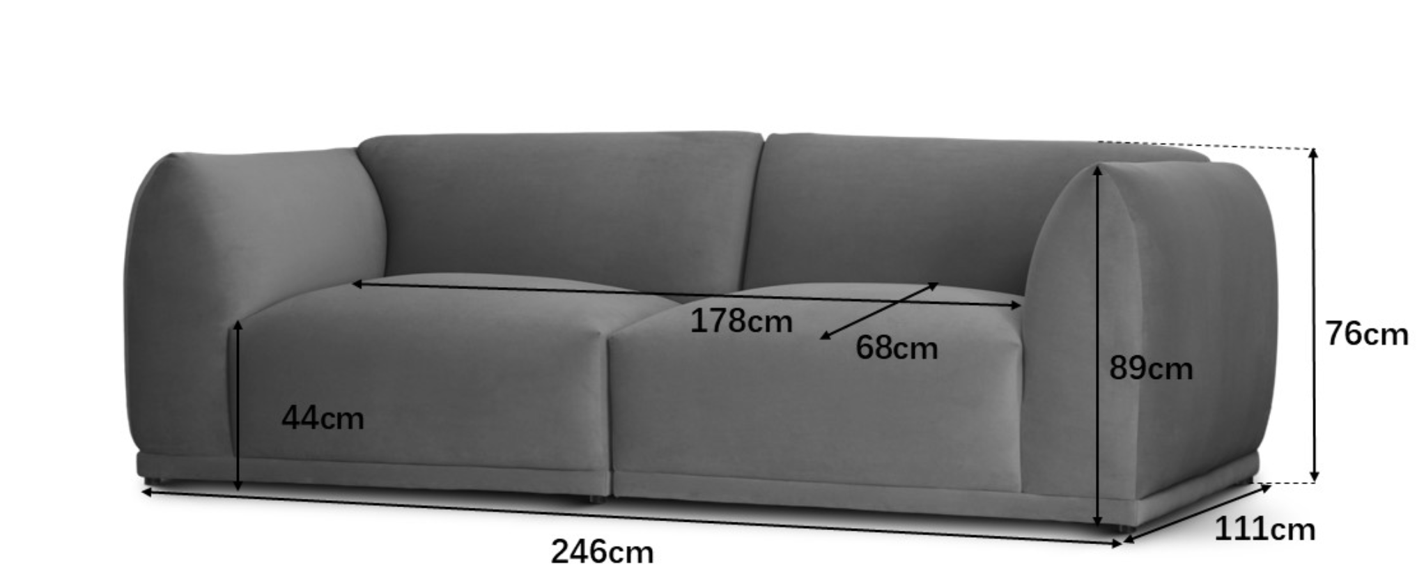 The Duke Sofa - Velvet Sofa