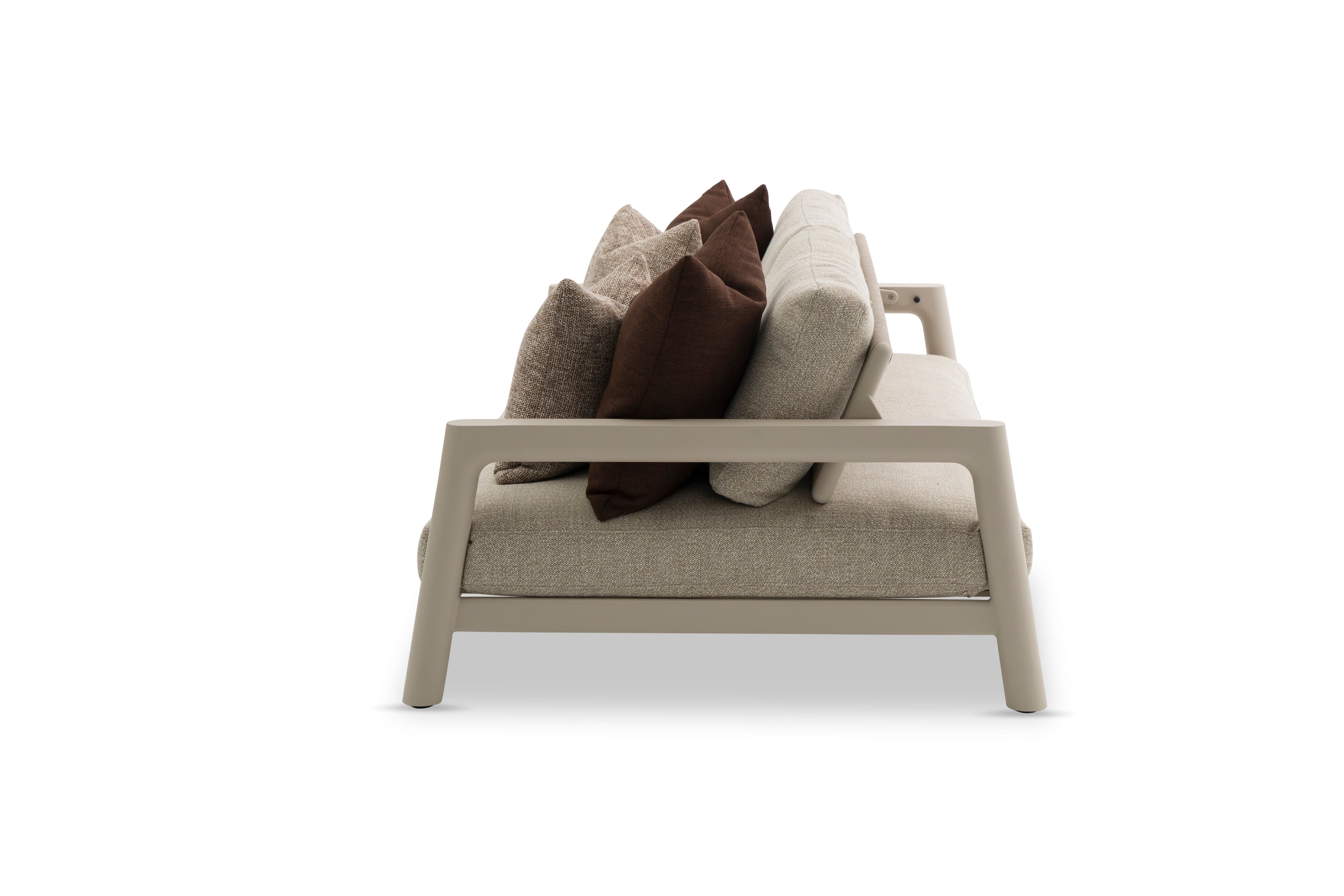 PEBL - Tolo 3 Seater Outdoor Sofa/Daybed - Aluminium