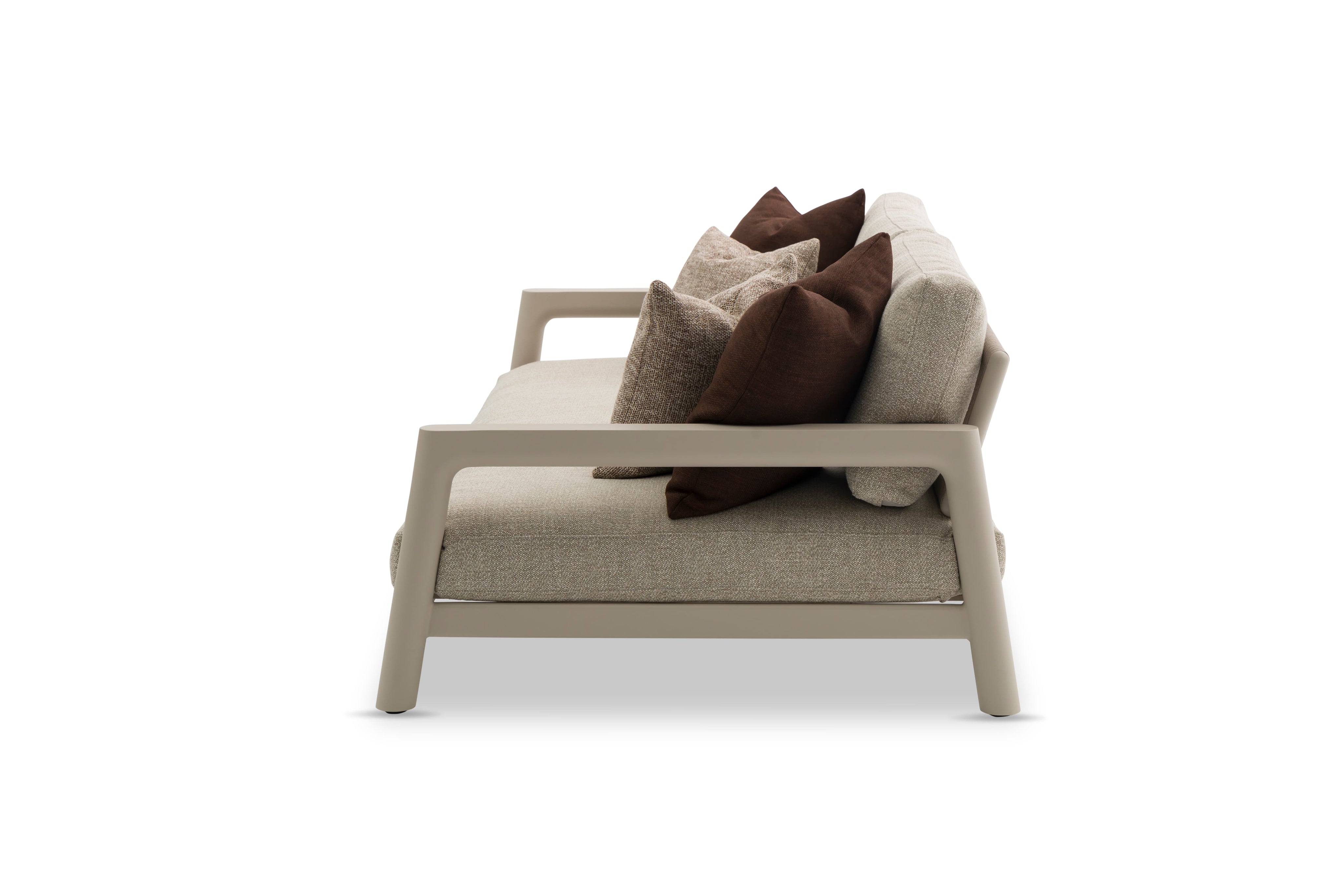 PEBL - Tolo 3 Seater Outdoor Sofa/Daybed - Aluminium