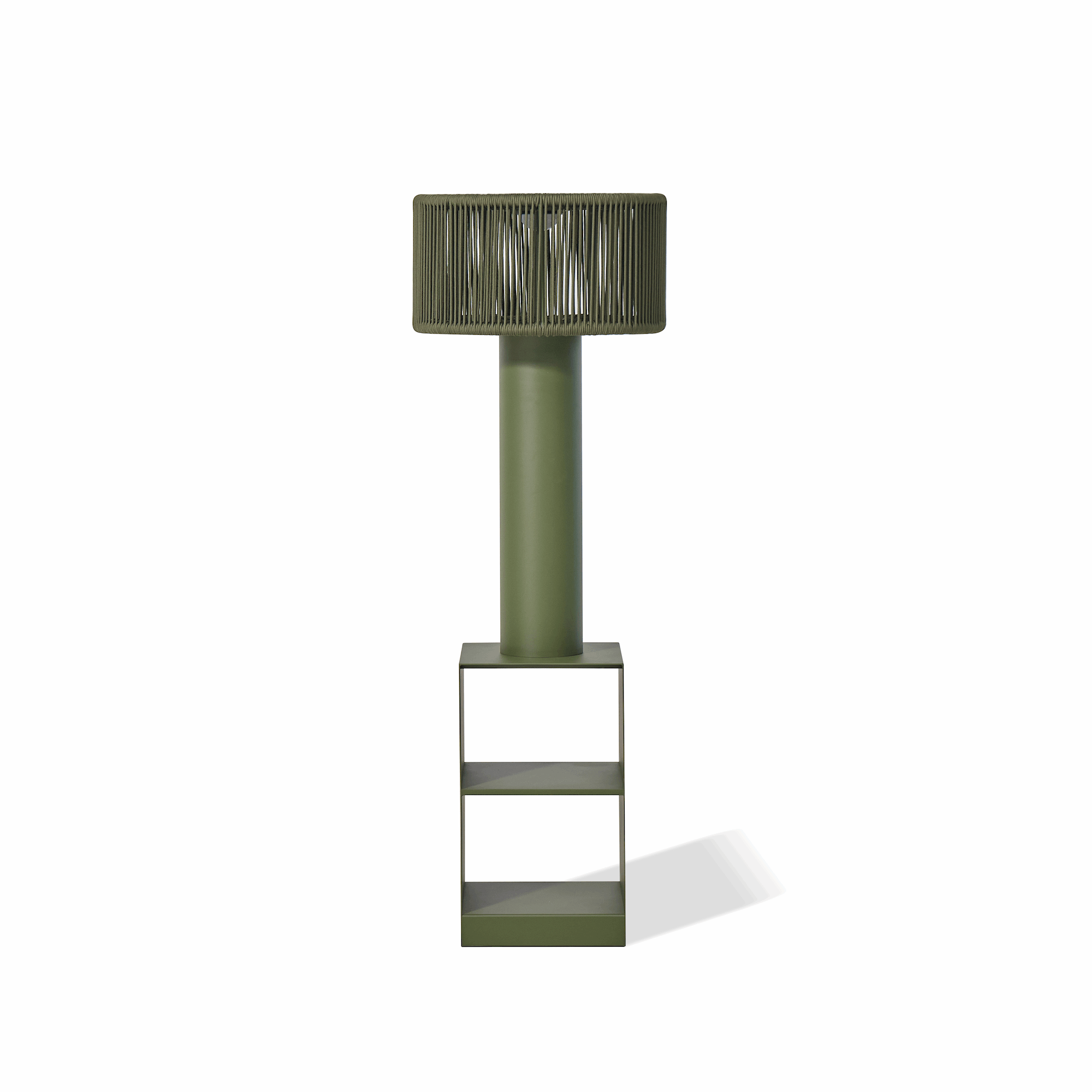 Palm Haus Outdoor Floor Lamp with Side Table – Solar Powered | Coastal Lighting