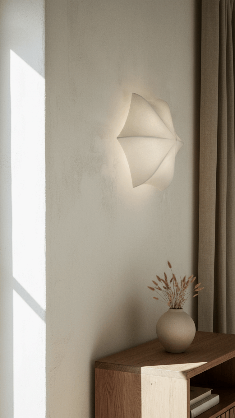 Ferm Living Poem Wall Light Ø36 — White / Cashmere