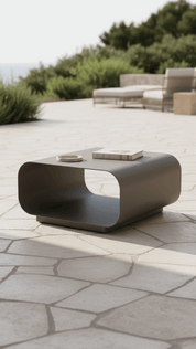 Salt Water Medium Aluminium Coffee Table - Taupe