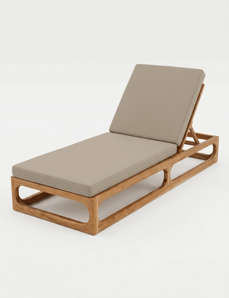 Teak Sunbed (single)