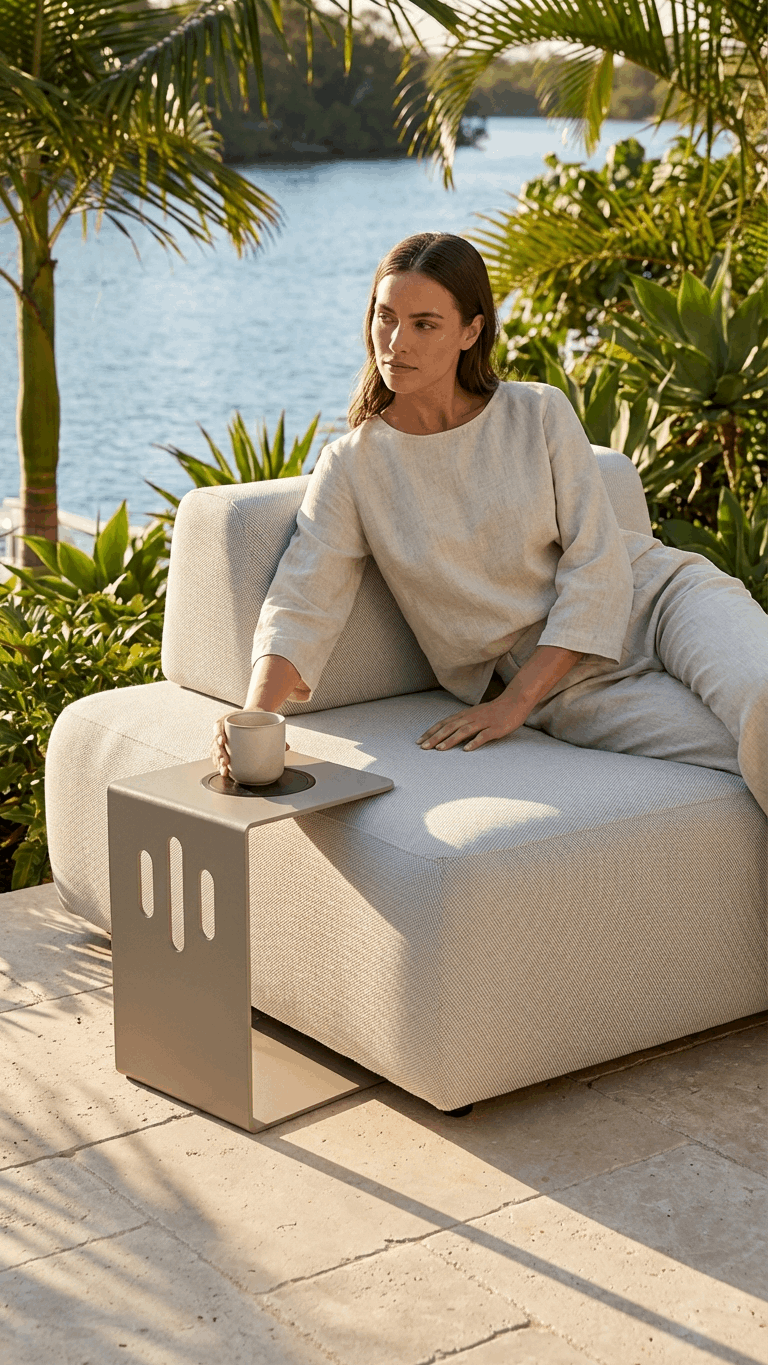 Cove Outdoor Lounge Chair – Aluminium 1 Seater | Coastal Outdoor Armchair
