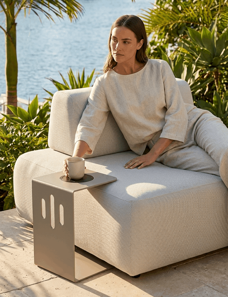 Cove Outdoor Lounge Chair – Aluminium 1 Seater | Coastal Outdoor Armchair