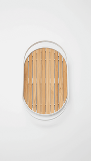 PEBL Cloud Outdoor Tray (Teak & Aluminium)