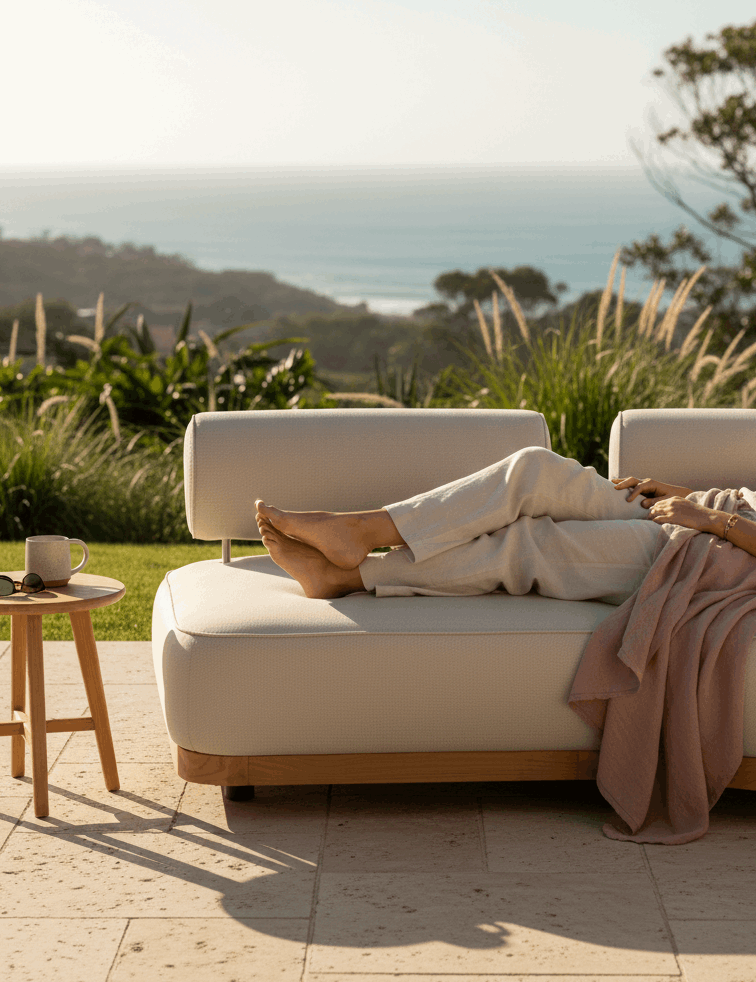 Salt Water 2-Seater Lounge – Dove (with Free Protective Cover)